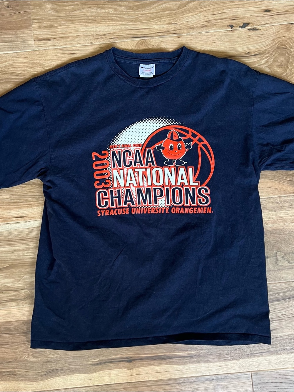 Vintage Syracuse University 2003 NCAA National Champions Blue XL T Shirt